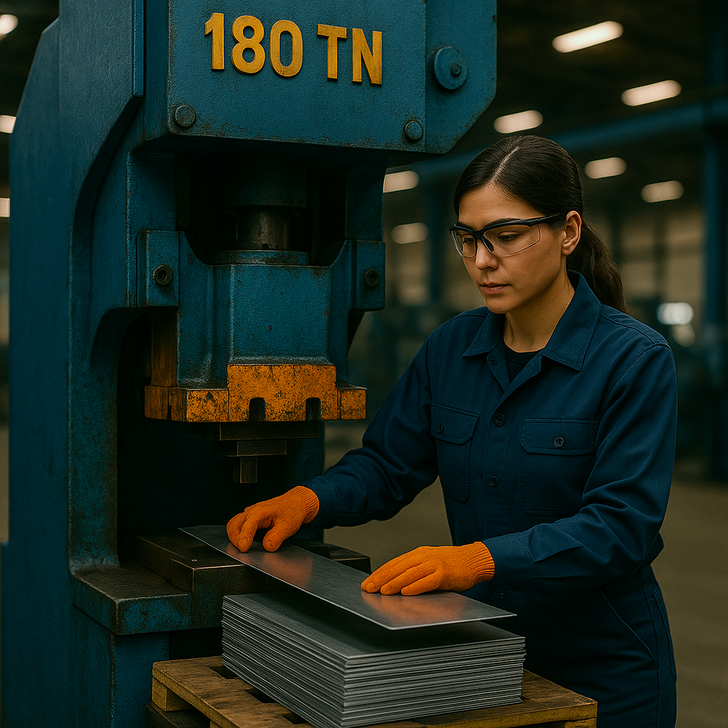 Operaciones secundarias en prensas hasta 180 toneladas: troquelado y estampado industrial