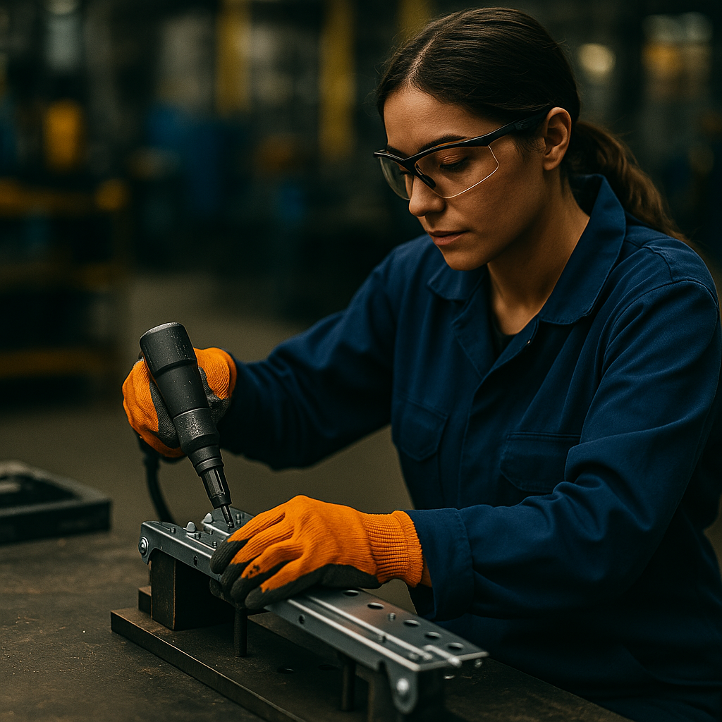 Montaje de conjuntos metálicos y remachados manuales o radiales